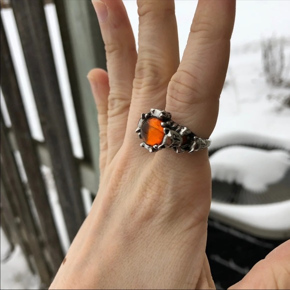 Evil Pawn Jewelry Jewelry - Freyja Crystal Cat Ring in Amber